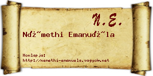 Némethi Emanuéla névjegykártya